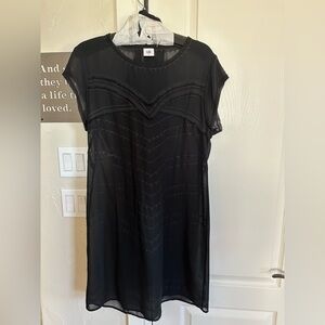 Cabi Black Short Sleeve Dress
Sheer with full black slip